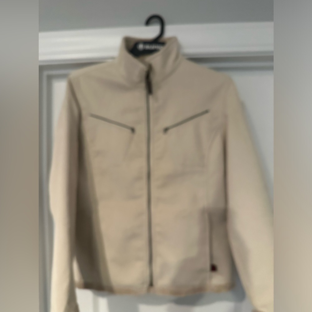 Lovely corduroy winter white coat with shearling lining.